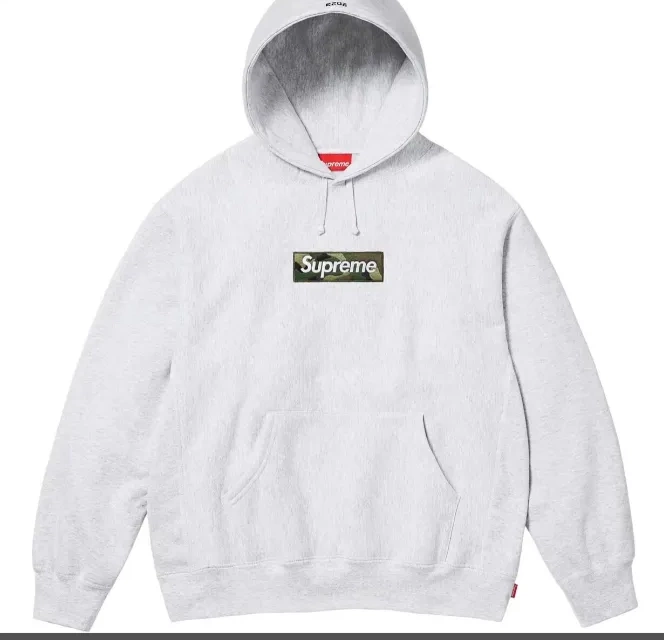 M Hooded 23Fw Black L Red S Flower Grey Box White Light XL Logo 0820